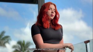 Redhead Footjob & Fuck in Fishnet Stockings POV – Cum on Feet